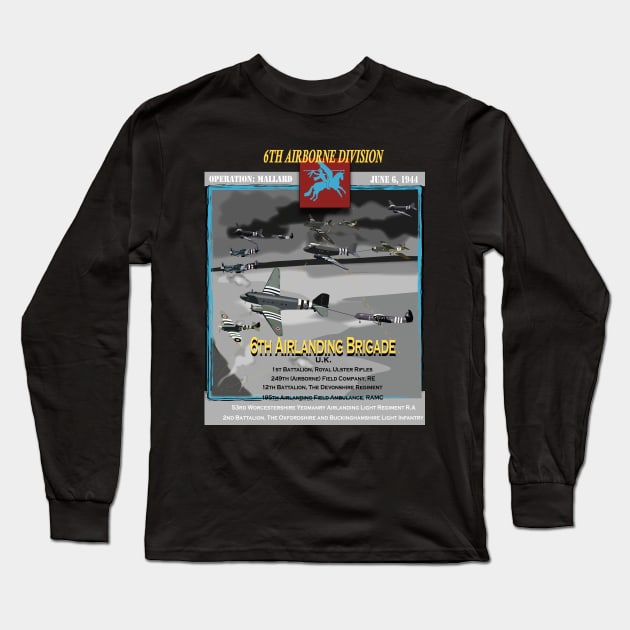 UK - c-47 6th AB dive--6TH AIRLANDING BDE--British  glider units1A Long Sleeve T-Shirt by twix123844